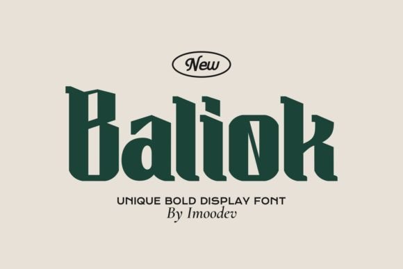 Baliok: A Chic Display Font for Handmade Creators