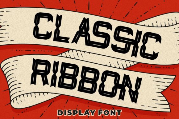 Classic Ribbon Font: A Bold, Timeless Display Typeface for Small Businesses
