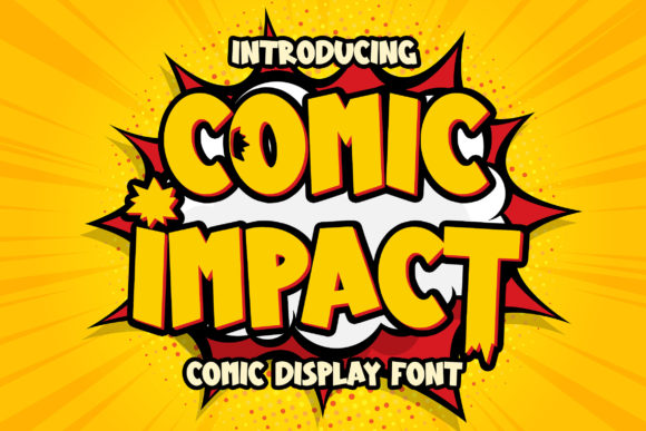 Comic Impact: A Bold Display Font for Digital Branding