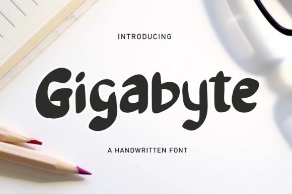 Gigabyte: A Handwritten Display Font with Romantic Charm