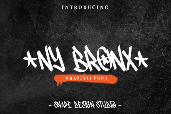 Ny Bronx: A Graffiti-Style Display Font for Handmade Charm