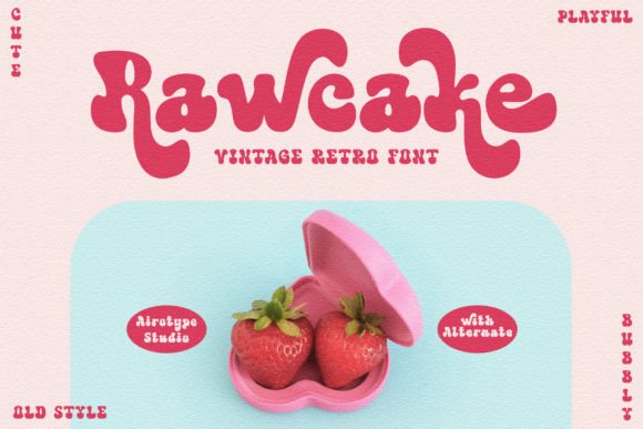 Rawcake: A Playful Vintage Display Font for Branding That Stands Out