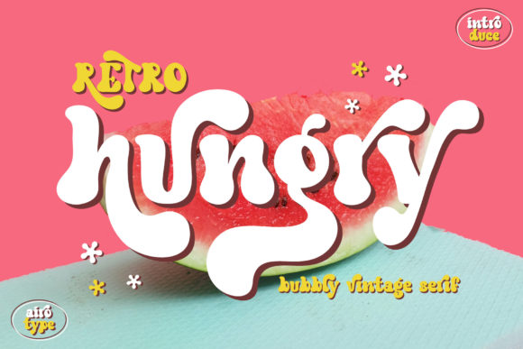 Retro Hungry: A Groovy Display Font for Handmade Brands