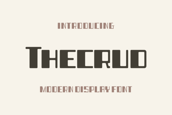 Thecrud Display Font for Small Business Branding