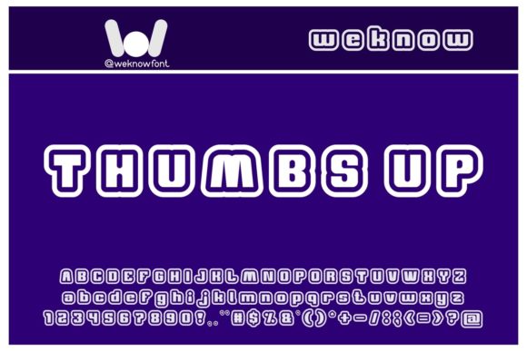 Thumbs Up Display Font for Handmade Labels & Printables