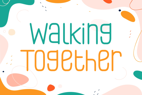 Walking Together Font: A Playful, Futuristic Display Typeface